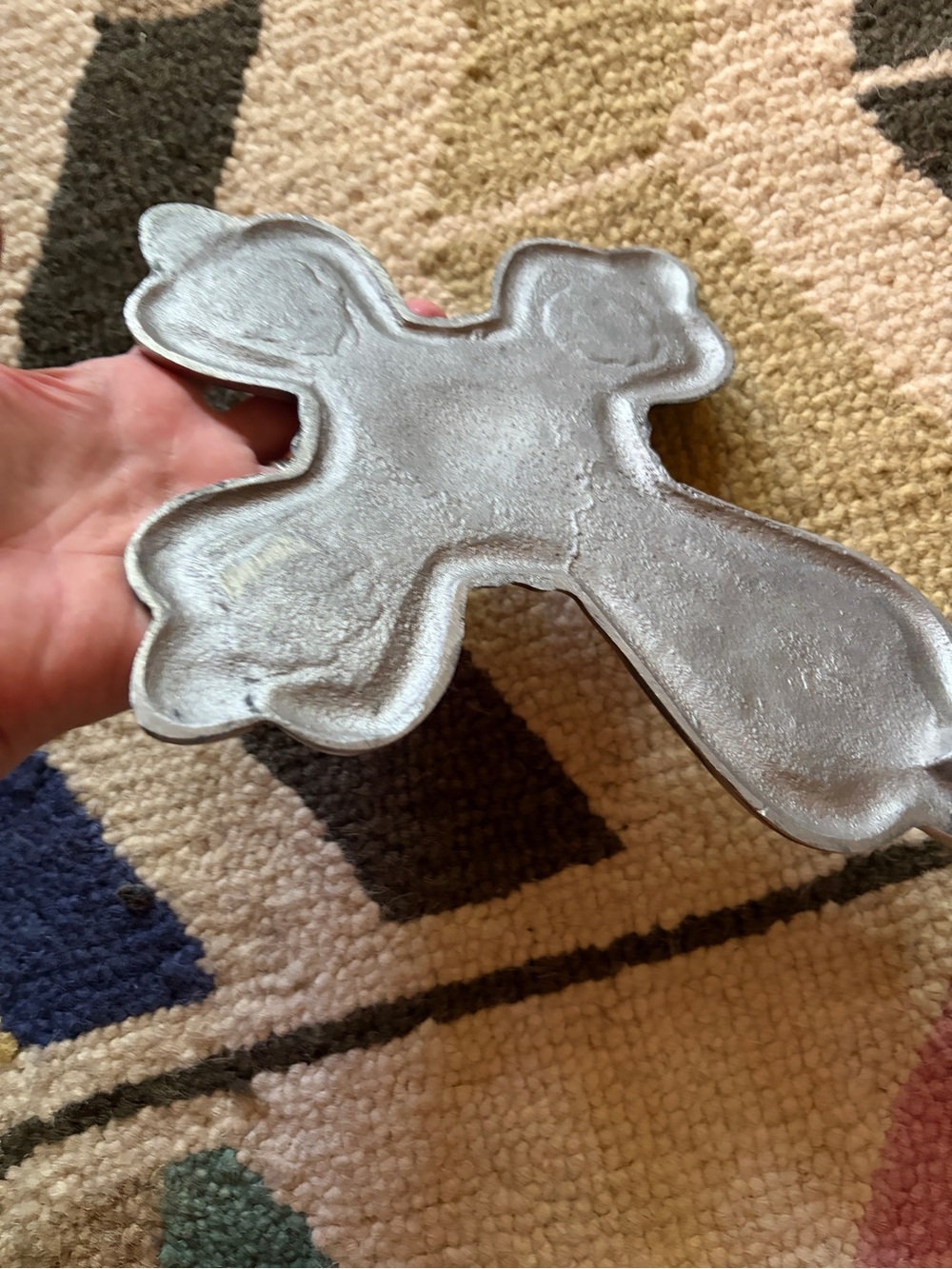 Excellent condition silver decorative cross. 14” tall. Ornate. Statement. - Picture 6 of 9